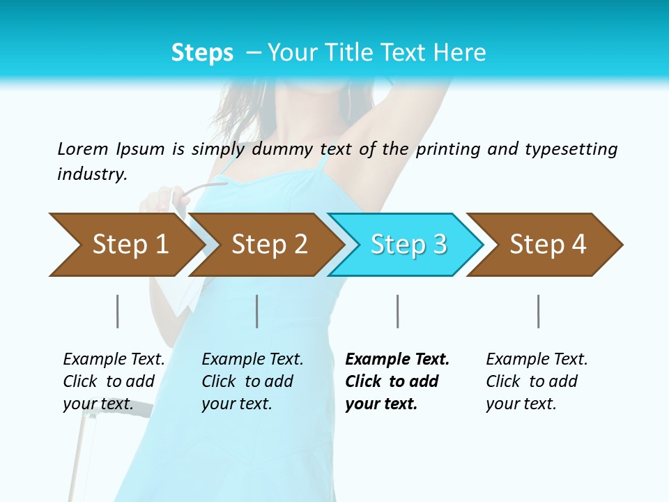 Journey Blue Person PowerPoint Template