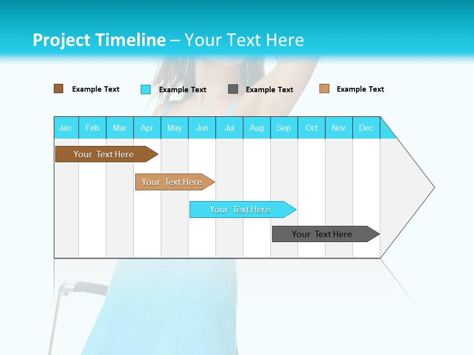 Journey Blue Person PowerPoint Template