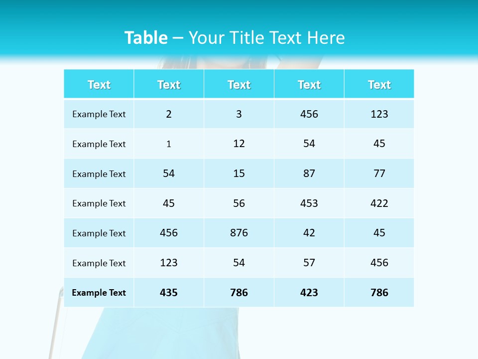 Journey Blue Person PowerPoint Template