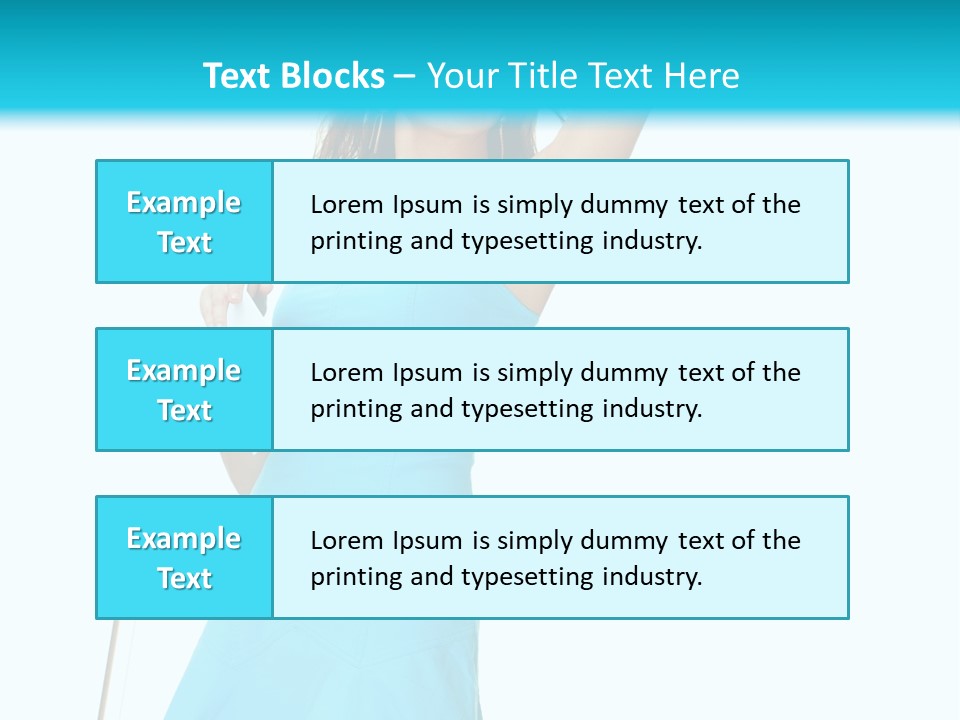 Journey Blue Person PowerPoint Template