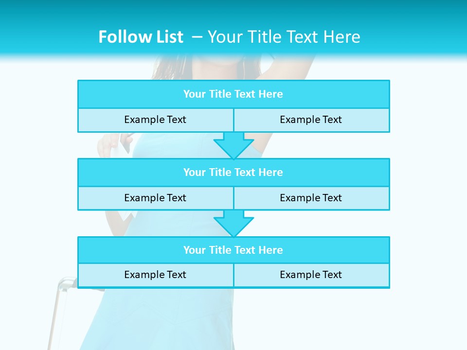 Journey Blue Person PowerPoint Template