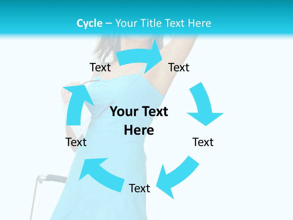 Journey Blue Person PowerPoint Template