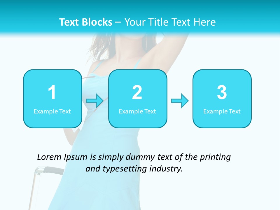 Journey Blue Person PowerPoint Template