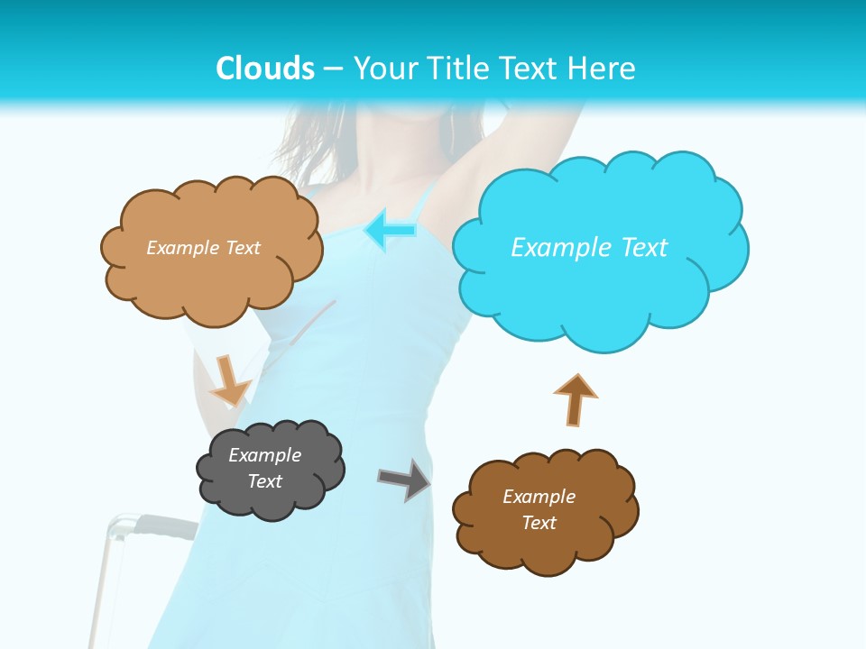 Journey Blue Person PowerPoint Template