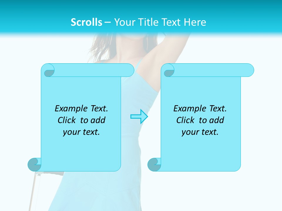 Journey Blue Person PowerPoint Template