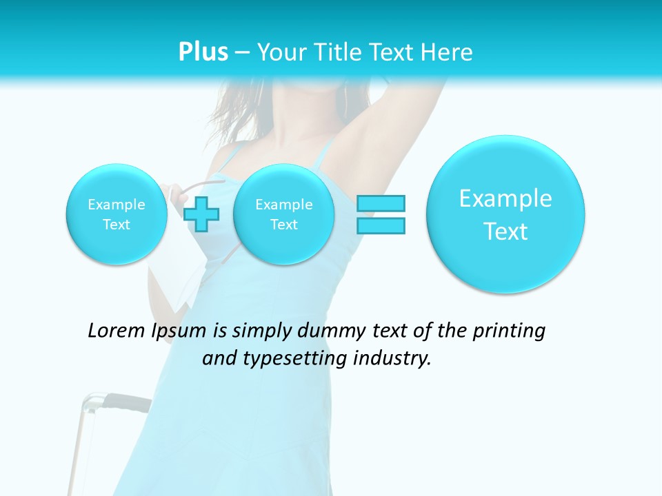 Journey Blue Person PowerPoint Template