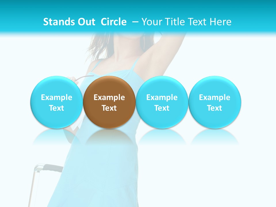 Journey Blue Person PowerPoint Template