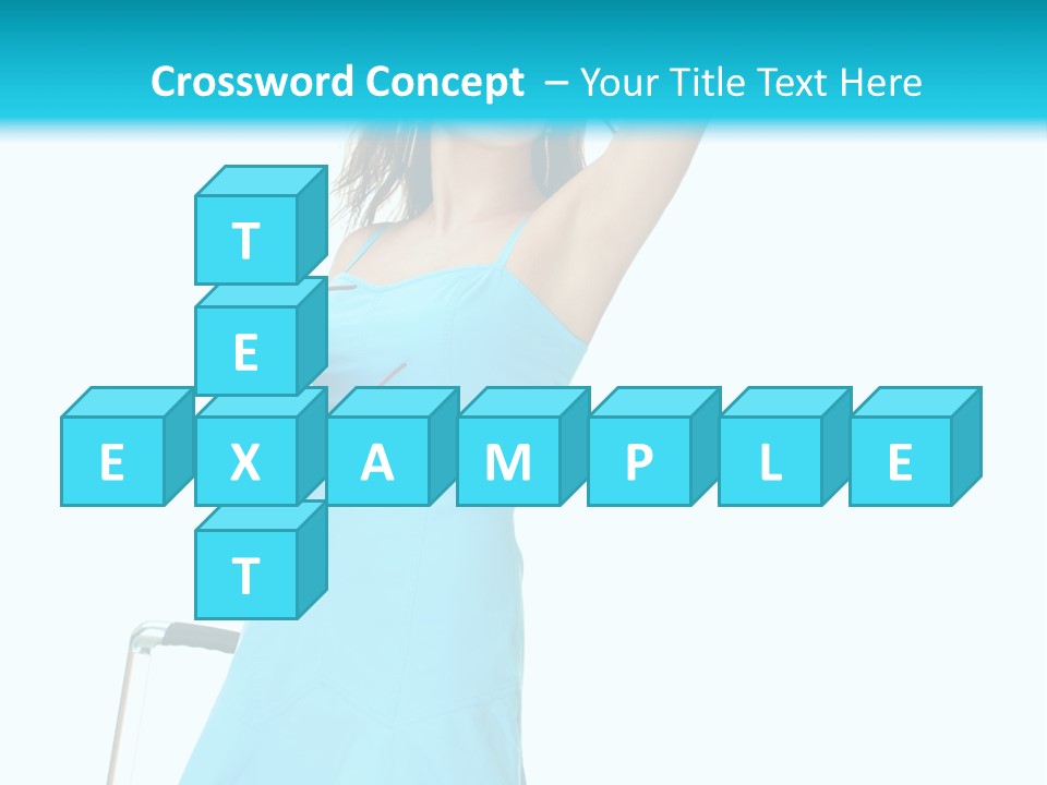 Journey Blue Person PowerPoint Template