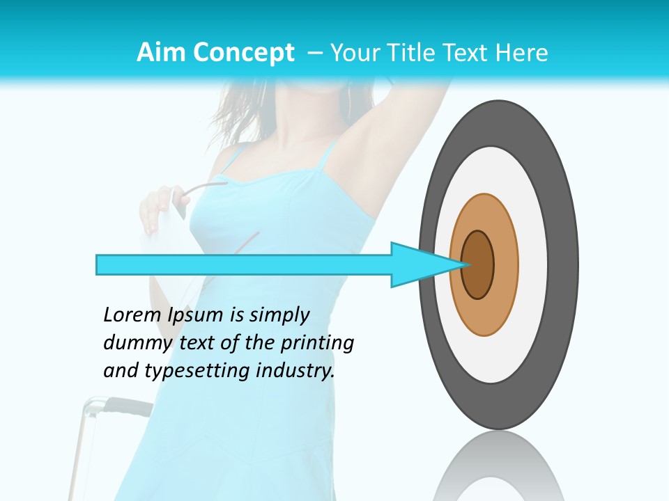 Journey Blue Person PowerPoint Template