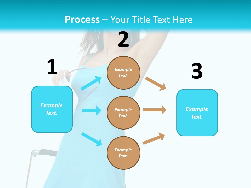 Journey Blue Person PowerPoint Template