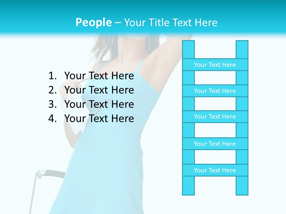 Journey Blue Person PowerPoint Template
