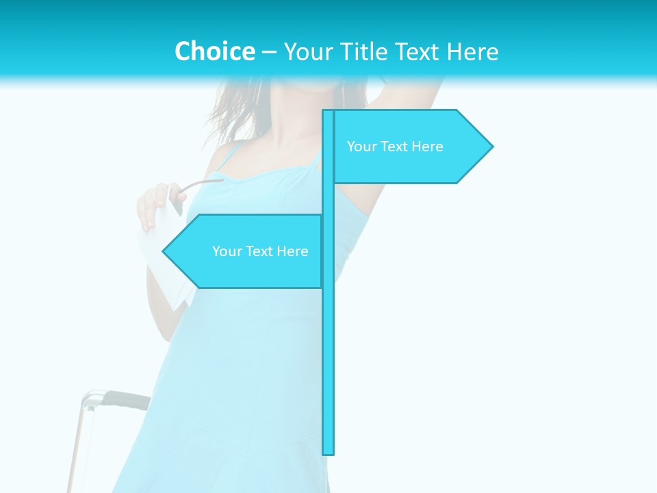 Journey Blue Person PowerPoint Template