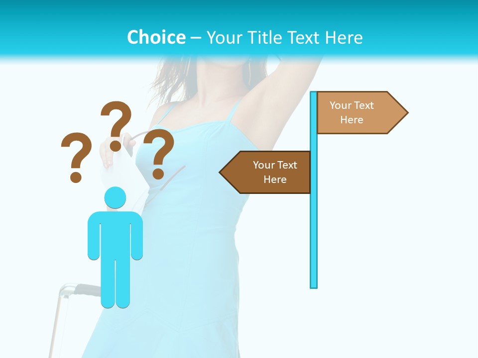 Journey Blue Person PowerPoint Template