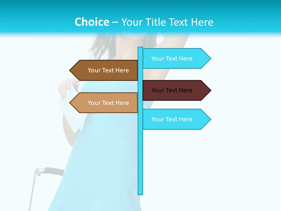 Journey Blue Person PowerPoint Template