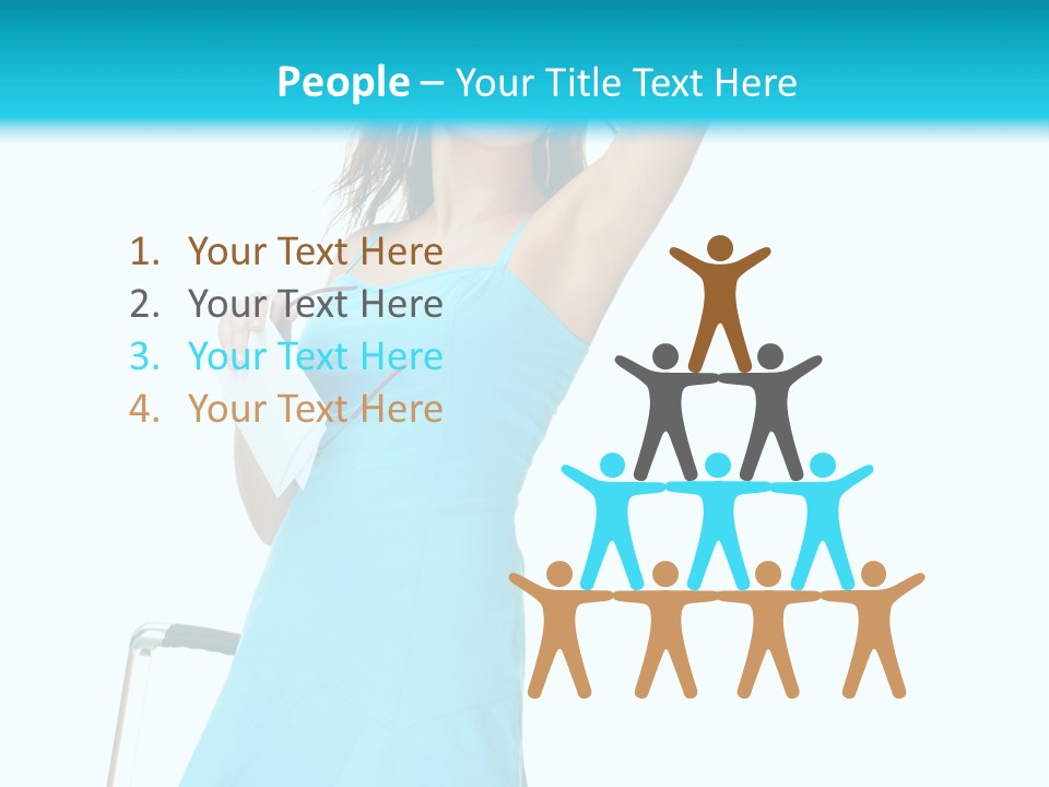 Journey Blue Person PowerPoint Template