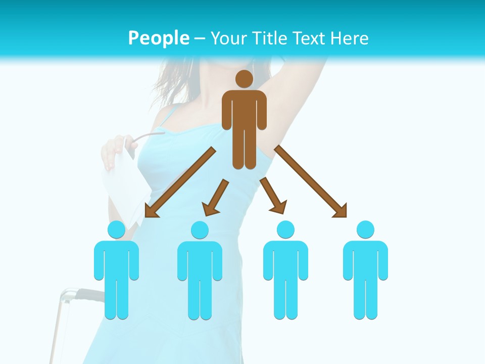 Journey Blue Person PowerPoint Template
