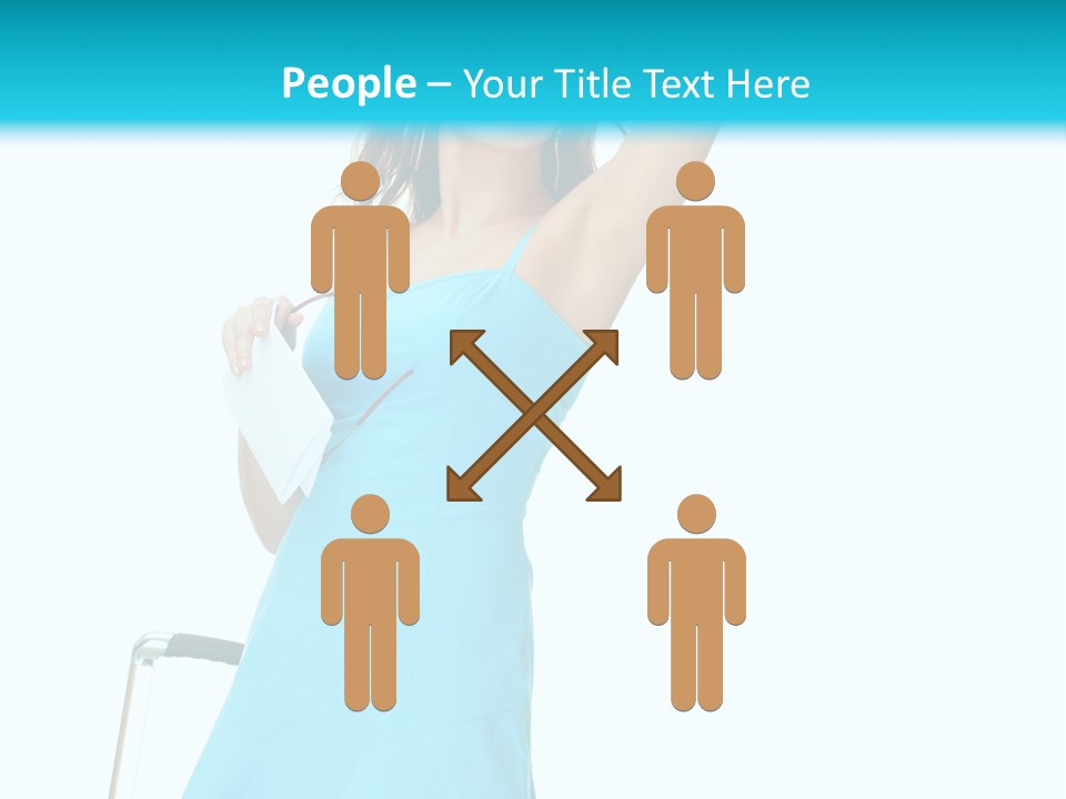 Journey Blue Person PowerPoint Template