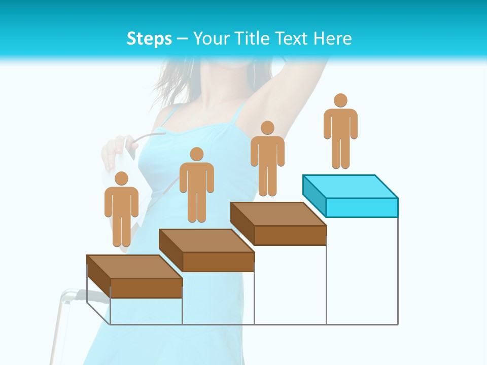 Journey Blue Person PowerPoint Template