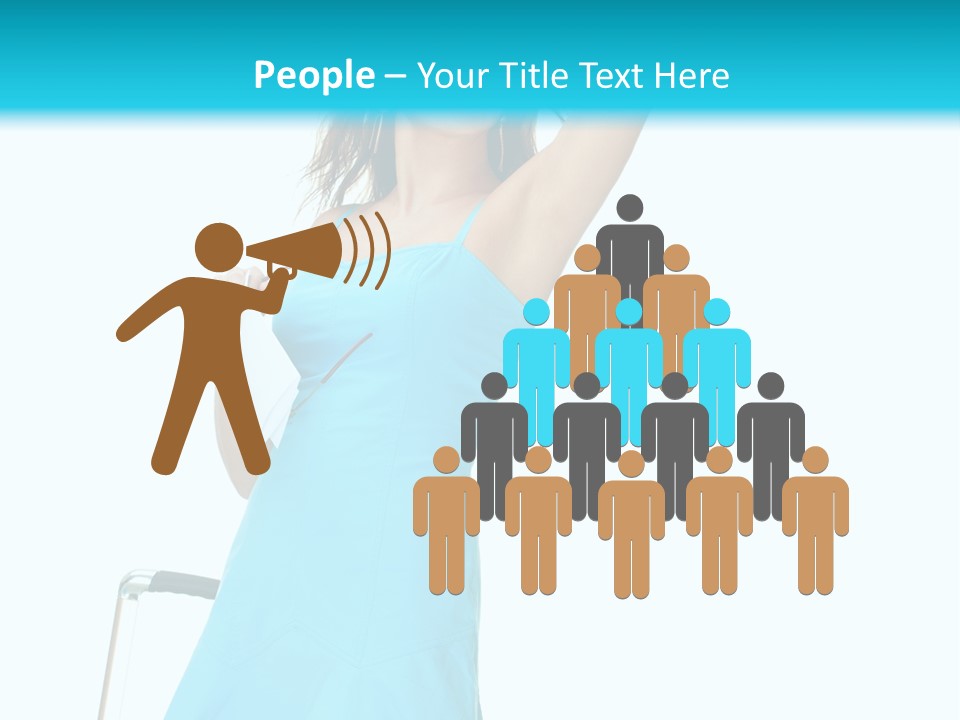 Journey Blue Person PowerPoint Template