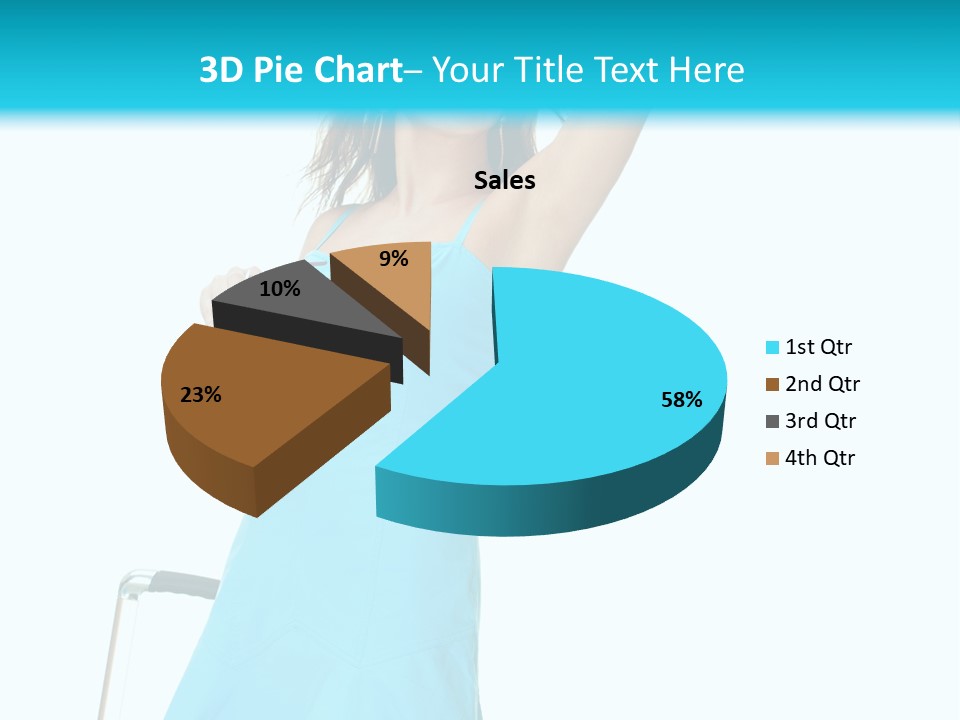 Journey Blue Person PowerPoint Template