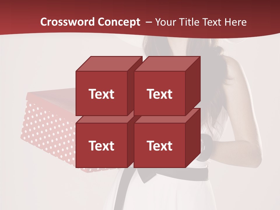 Present Cute Girl PowerPoint Template