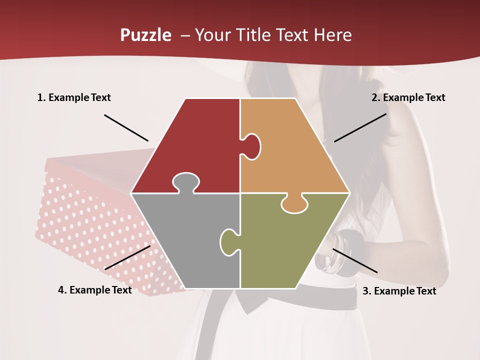 Present Cute Girl PowerPoint Template