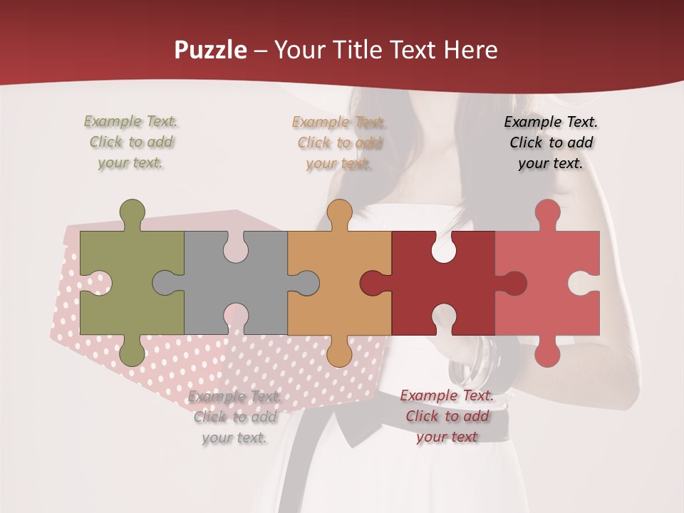 Present Cute Girl PowerPoint Template