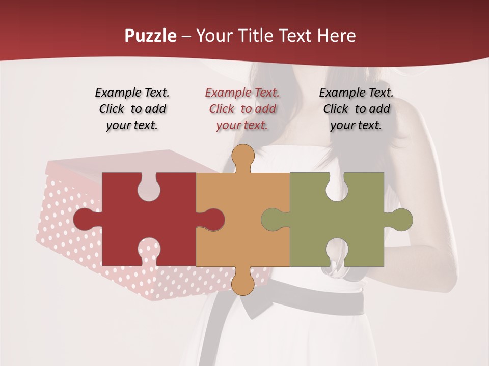 Present Cute Girl PowerPoint Template