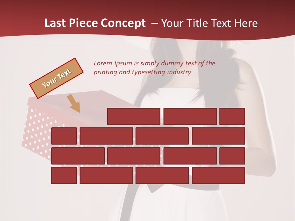 Present Cute Girl PowerPoint Template