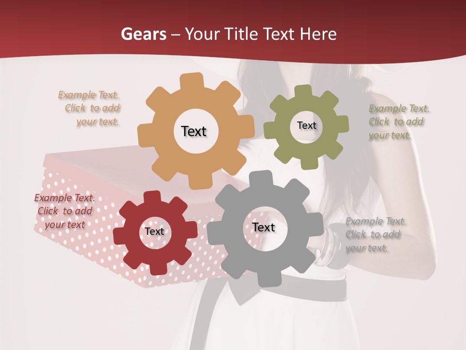 Present Cute Girl PowerPoint Template