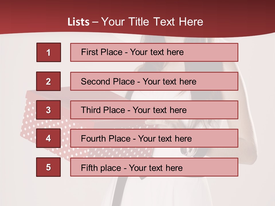 Present Cute Girl PowerPoint Template