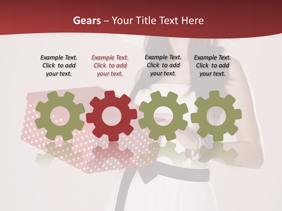 Present Cute Girl PowerPoint Template