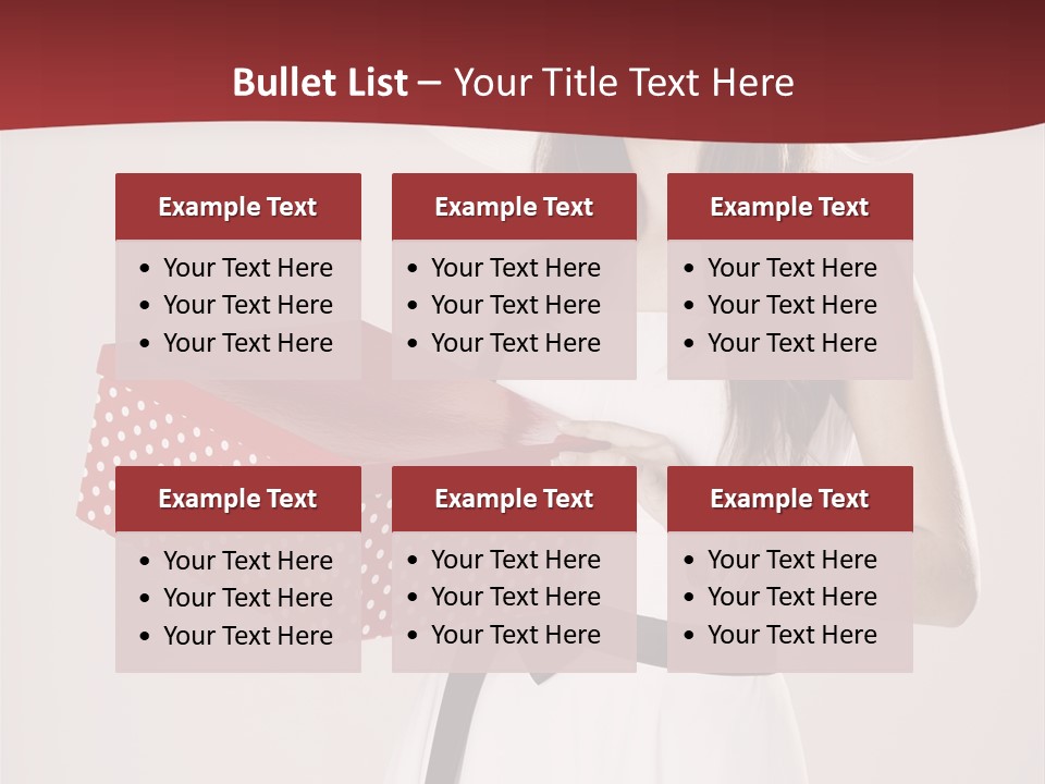 Present Cute Girl PowerPoint Template