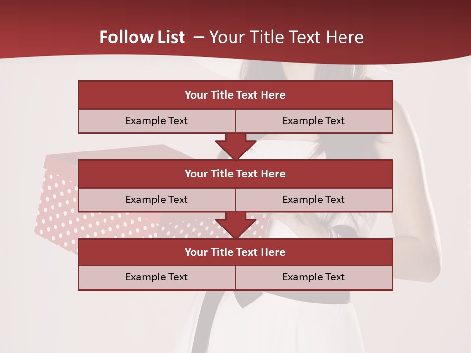 Present Cute Girl PowerPoint Template