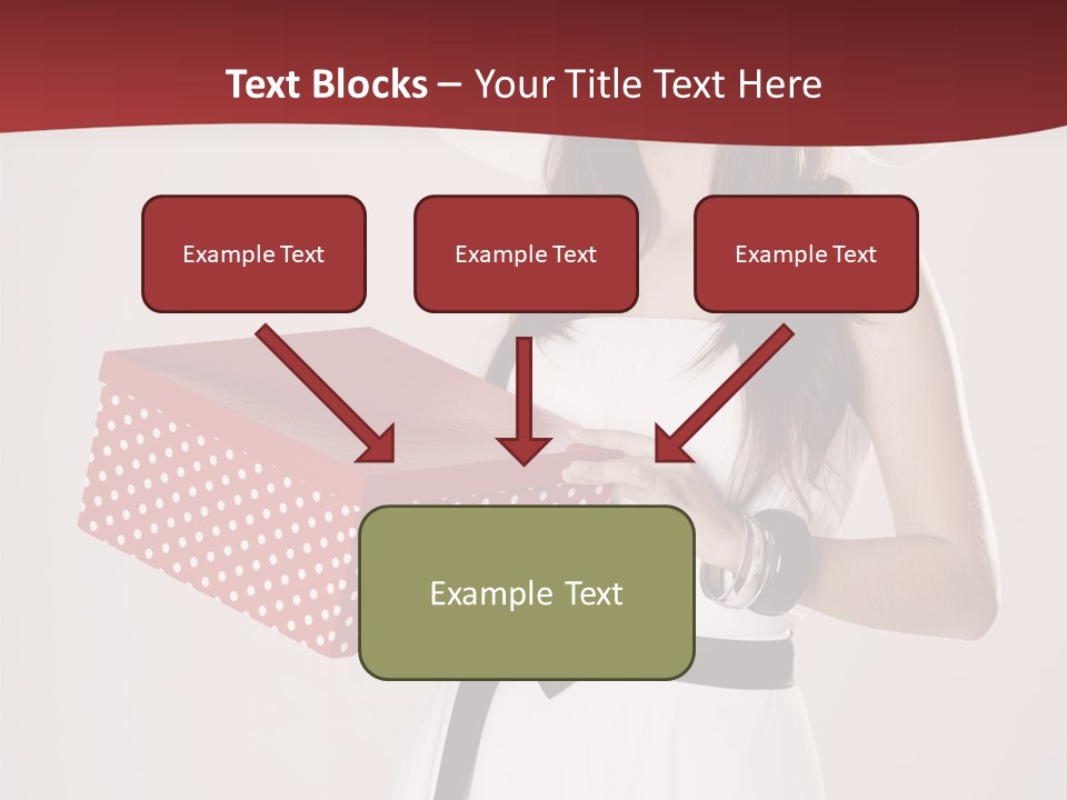 Present Cute Girl PowerPoint Template