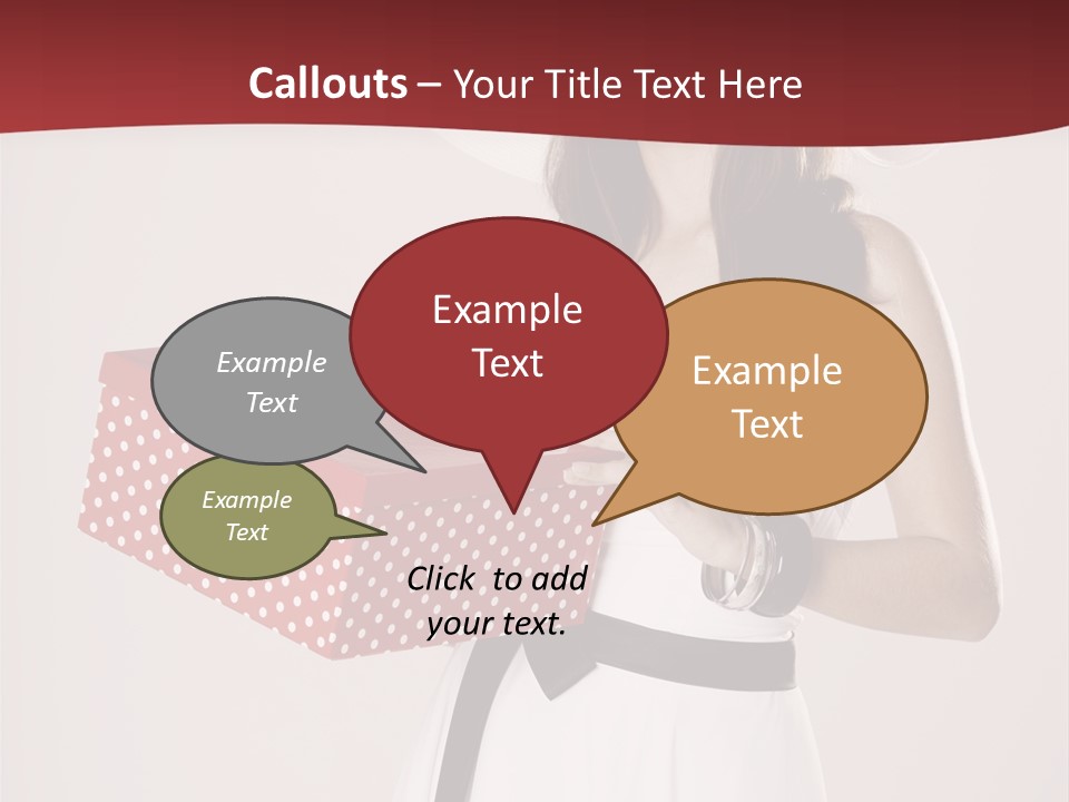 Present Cute Girl PowerPoint Template