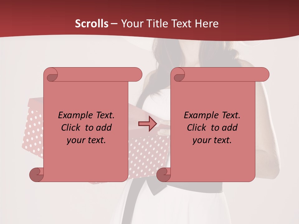 Present Cute Girl PowerPoint Template