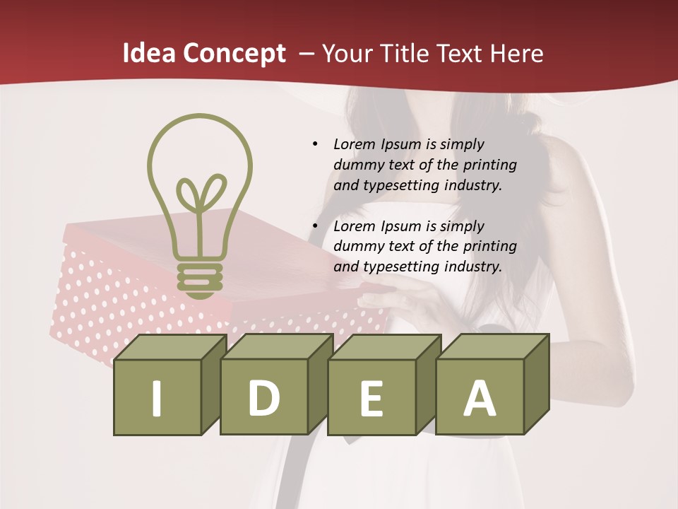 Present Cute Girl PowerPoint Template