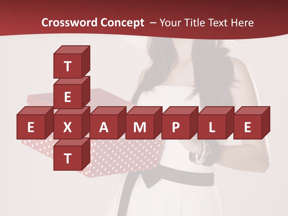 Present Cute Girl PowerPoint Template