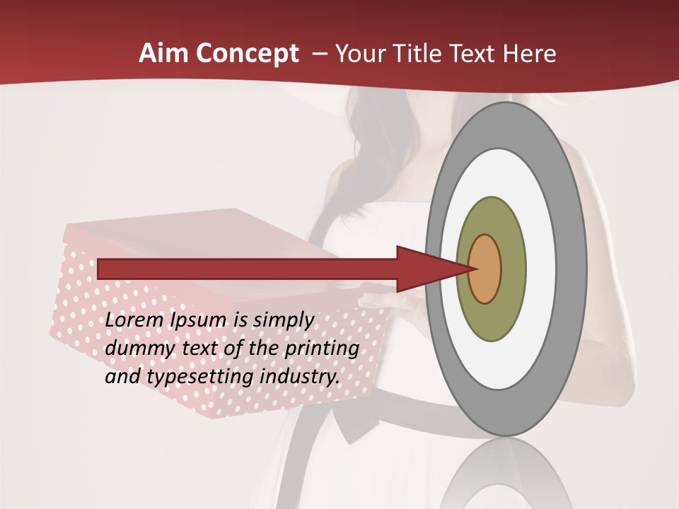 Present Cute Girl PowerPoint Template