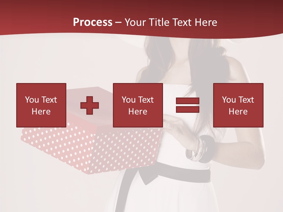 Present Cute Girl PowerPoint Template