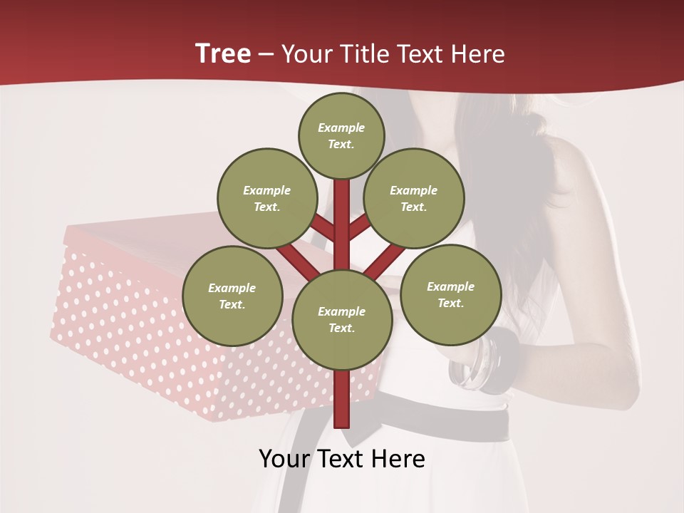 Present Cute Girl PowerPoint Template