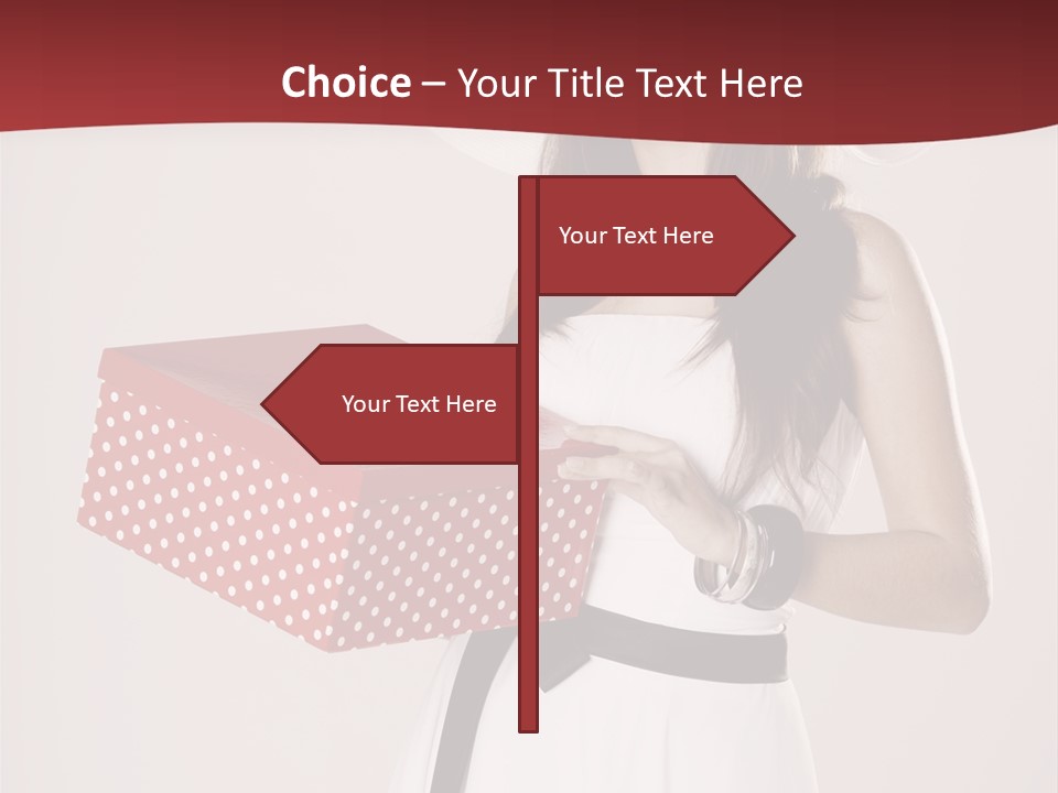 Present Cute Girl PowerPoint Template