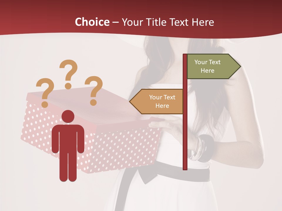 Present Cute Girl PowerPoint Template