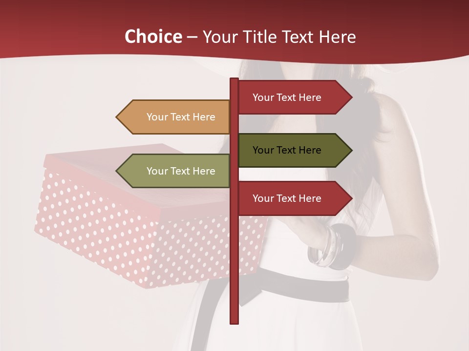 Present Cute Girl PowerPoint Template