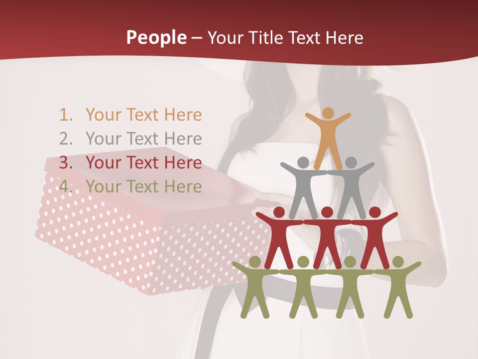 Present Cute Girl PowerPoint Template