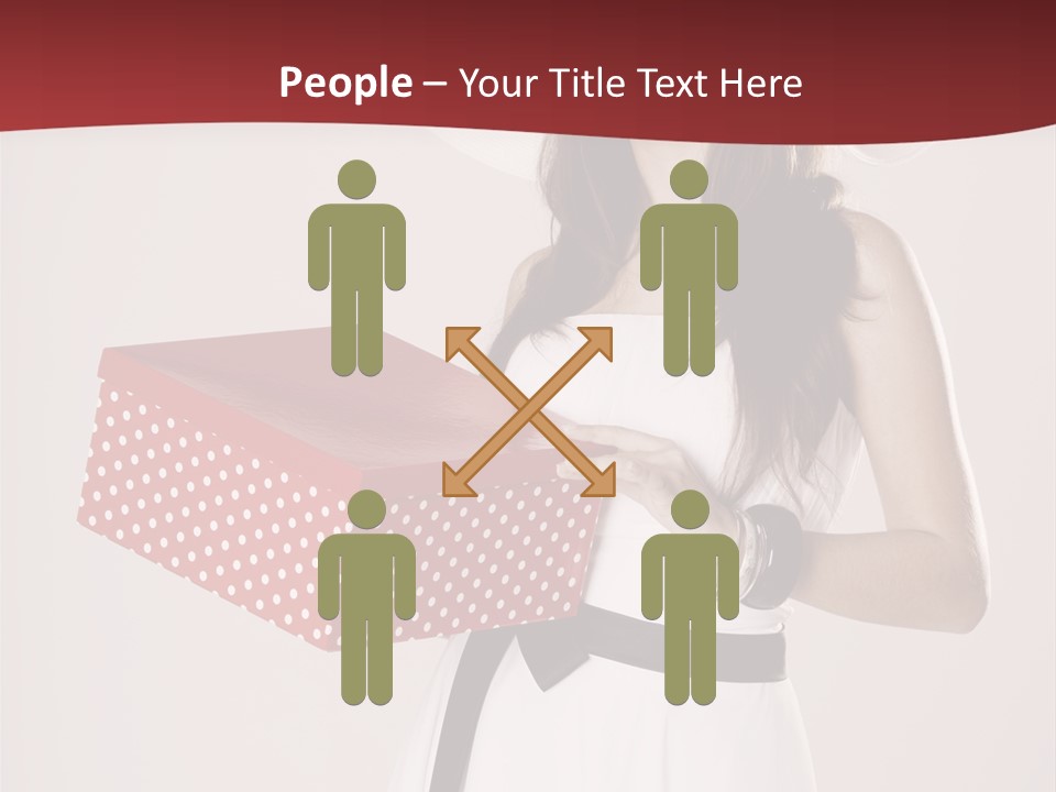 Present Cute Girl PowerPoint Template