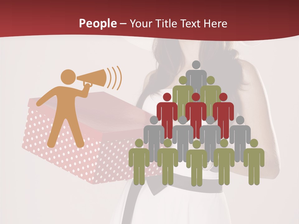 Present Cute Girl PowerPoint Template