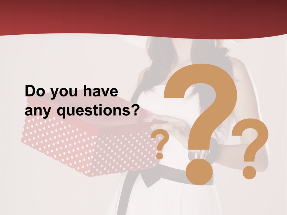 Present Cute Girl PowerPoint Template