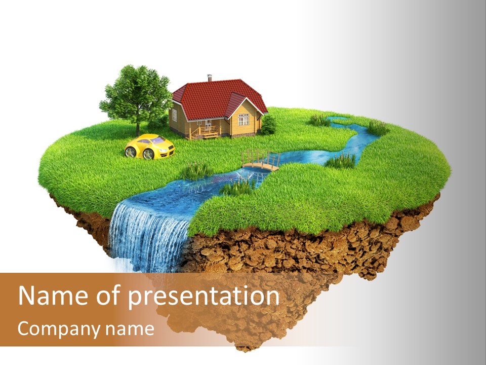 Island In The Air PowerPoint Template